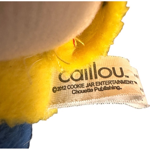 Vintage Caillou Plush Doll 2012 11” PBS Kids Cookie Jar Enterprises Rare Nylon - Picture 4 of 4